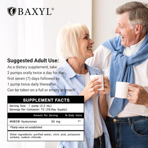 BAXYL® - Liquid Hyaluronic Acid for Joint Relief Supplement | 6 Oz, 36 Day Supply - Suppviv