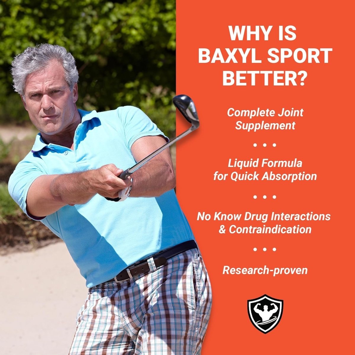 BAXYL®️ Sport - Joint Support Supplement with Hyaluronic Acid Advanced Joint Support Liquid Vitamins,6 Oz - Suppviv