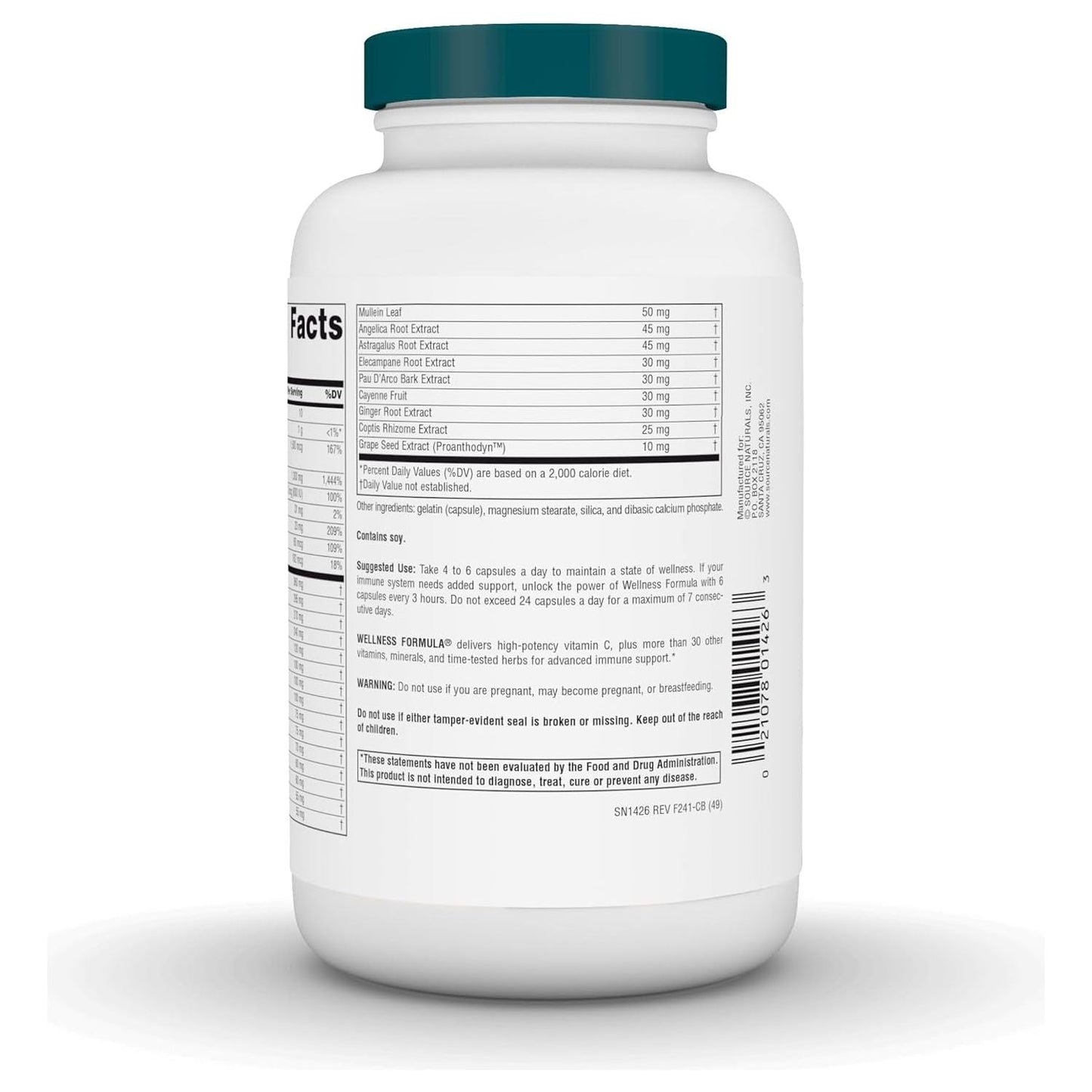 Source Naturals Wellness Formula Bio-Aligned Vitamins & Herbal Defense Advanced Immune Support* 240 Capsules