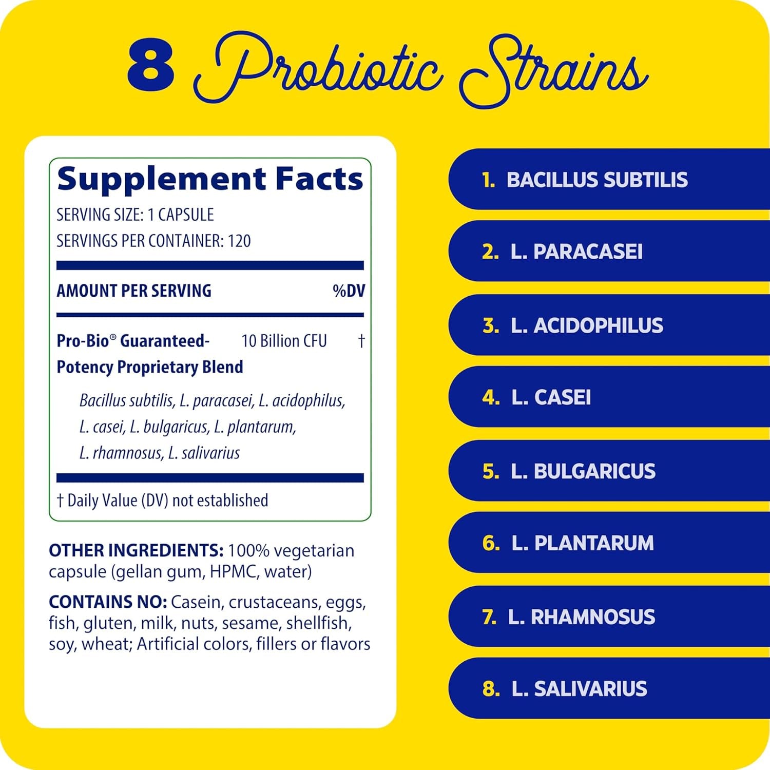 Enzymedica, Pro-Bio, Shelf Stable, Stomach-Acid Resistant Probiotic for Healthy Digestion, 10 Billion CFU, 120 Count