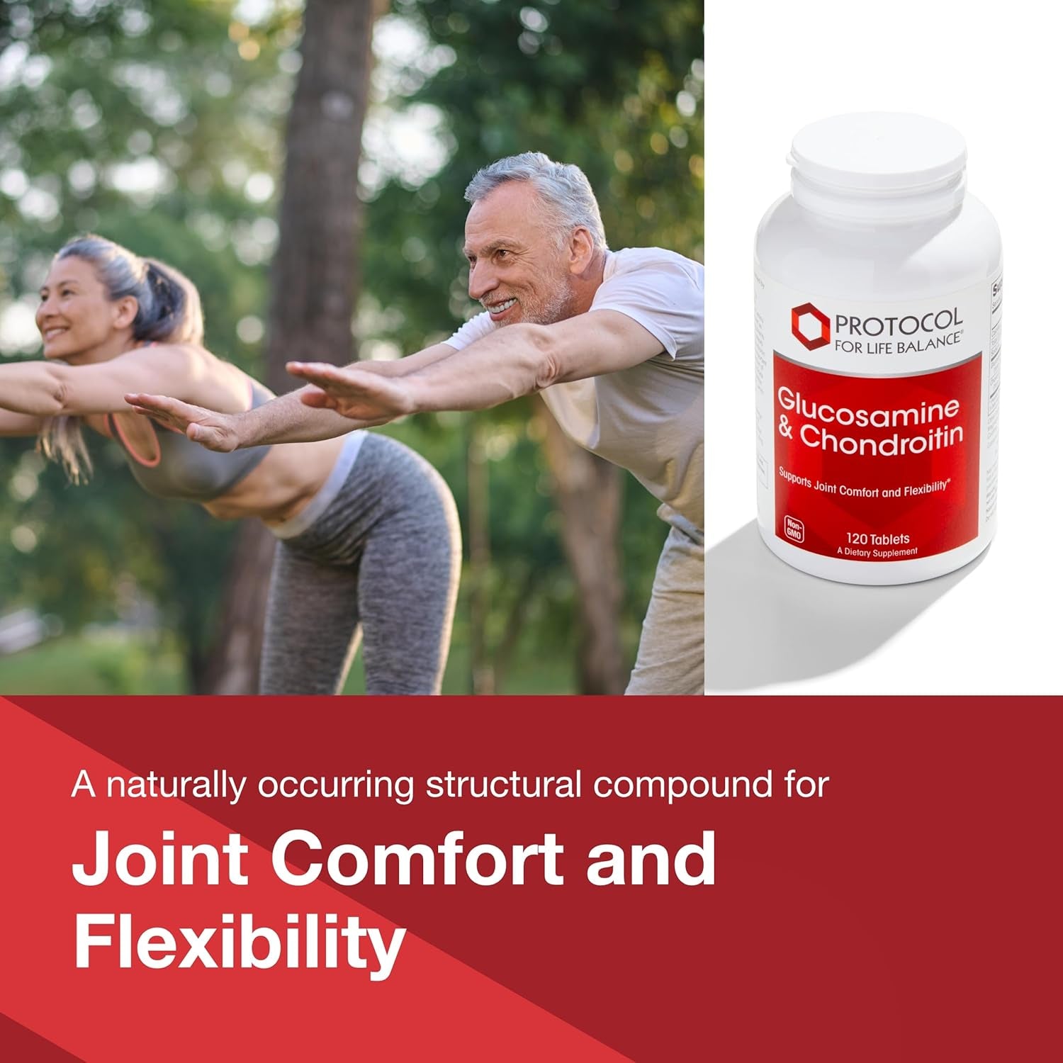 Protocol Glucosamine & Chondroitin - Joint Support* - Chondroitin Supplement  - 120 Tablets