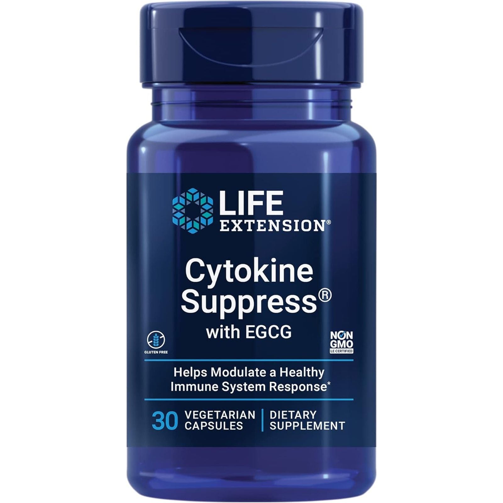 Life Extension Cytokine Suppress with EGCG - Inflammation Management Supplement for Immune System Response - 30 Vegetarian Capsules