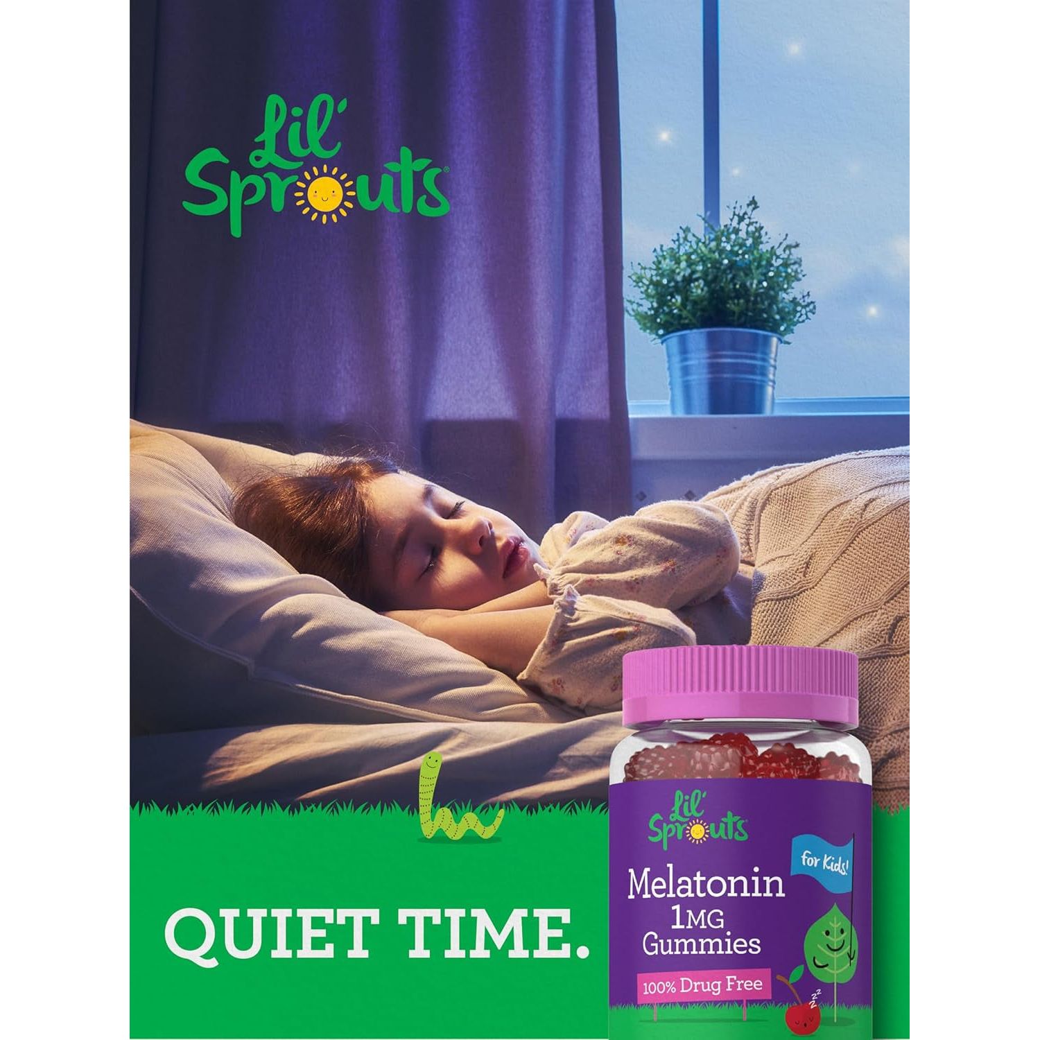 Carlyle Kids Melatonin Gummies | 1 Mg 100 Count | Fruit Flavor Gummy