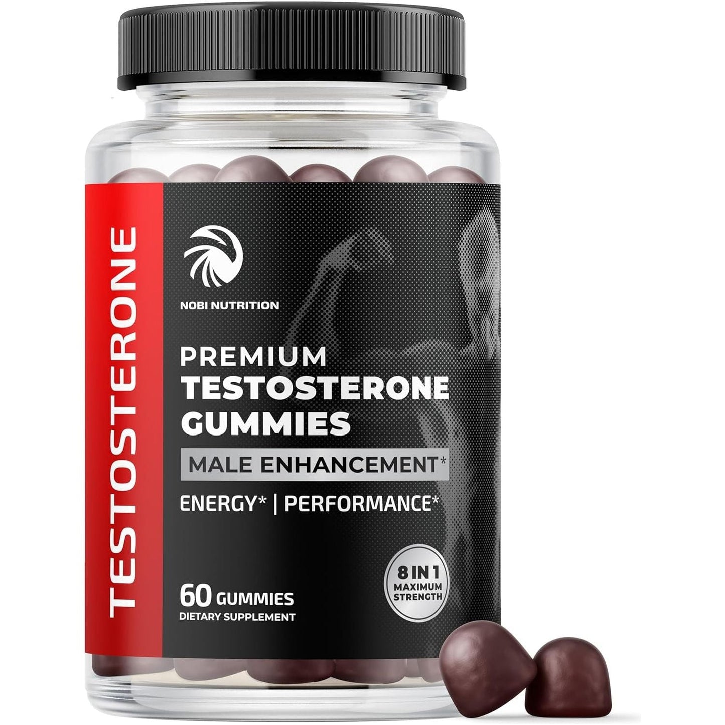 Testosterone Supplement for Men for Muscle Growth, Stamina & Performance 60 Gummies