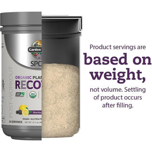 Garden of Life Sport Vegan Organic Plant Based Post Workout Muscle Recovery Powder - Blackberry Lemonade 30 Servings