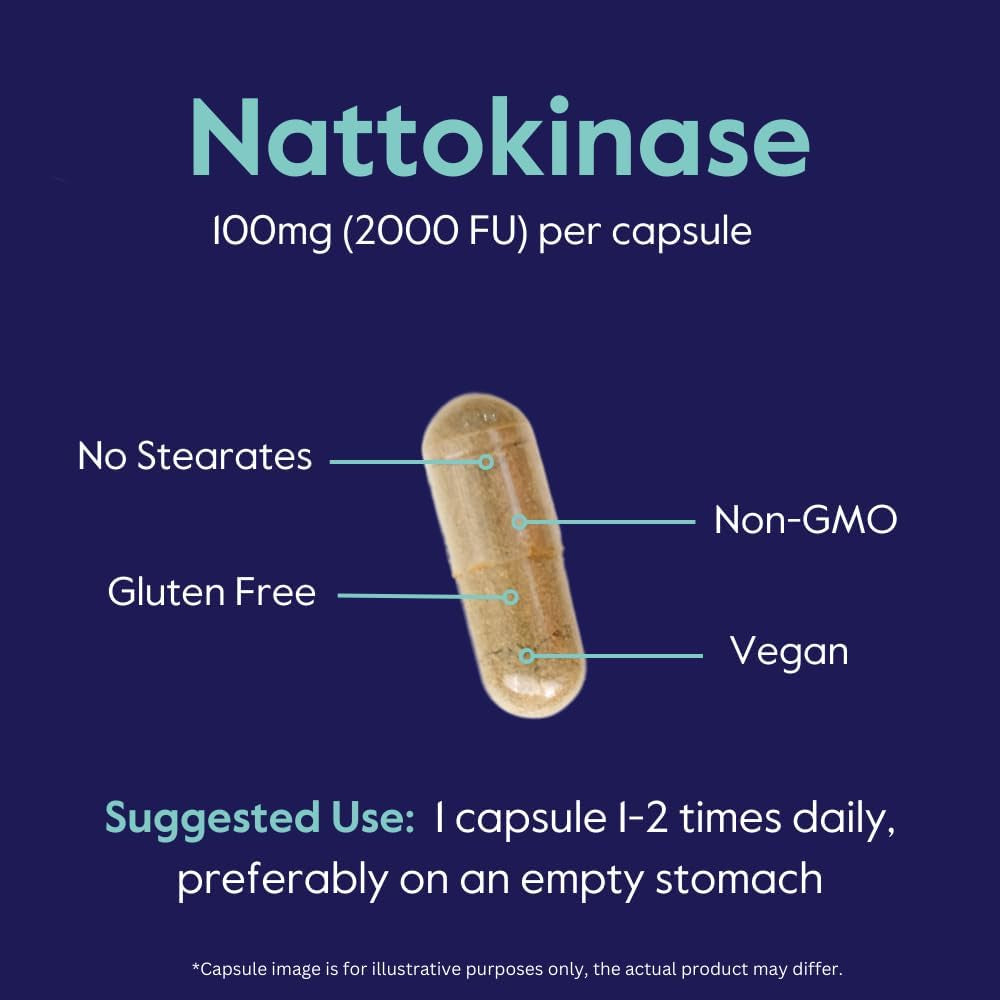 BESTVITE Nattokinase 100Mg (2000 FU) (120 Vegetarian Capsules)
