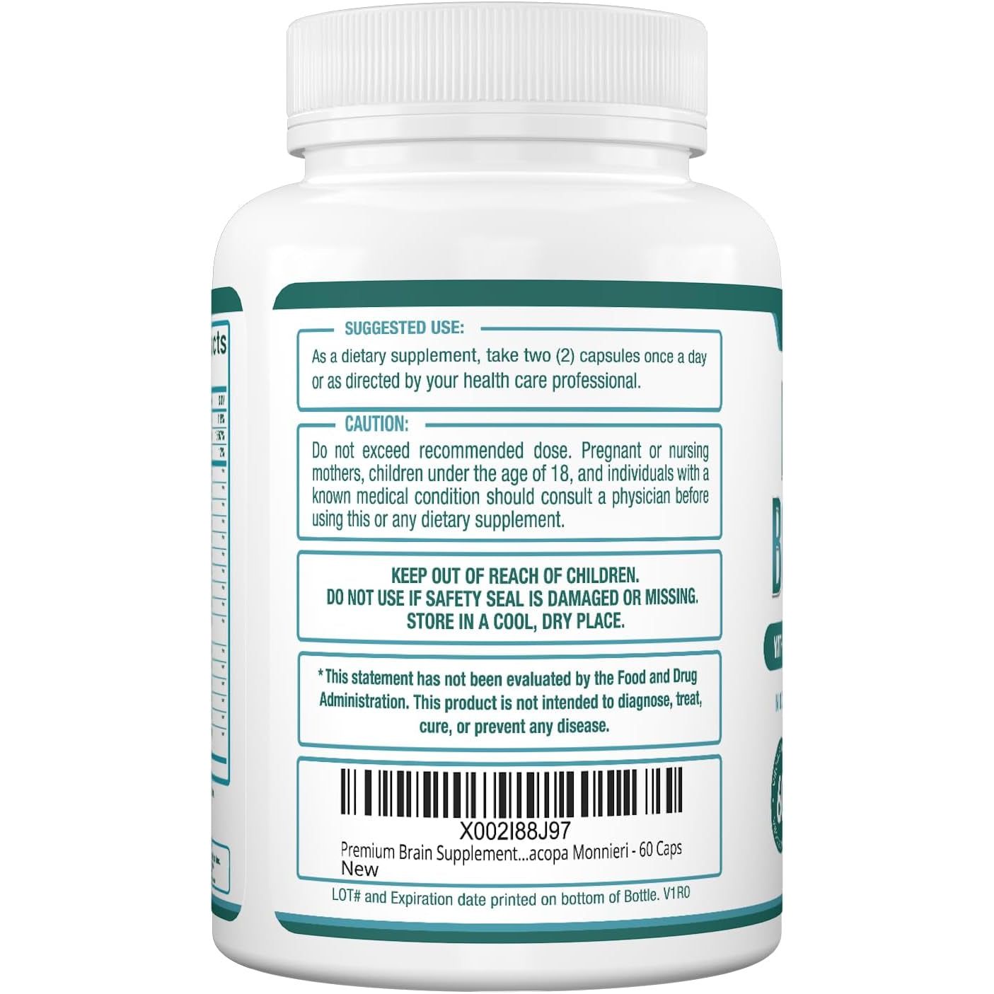 Purely Optimal Brain Supplement for Memory and Focus - 60 Capsules