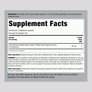Piping Rock Saccharomyces Boulardii | 5 Billion Cfus | 120 Capsules | Non-Gmo, Gluten Free Supplement
