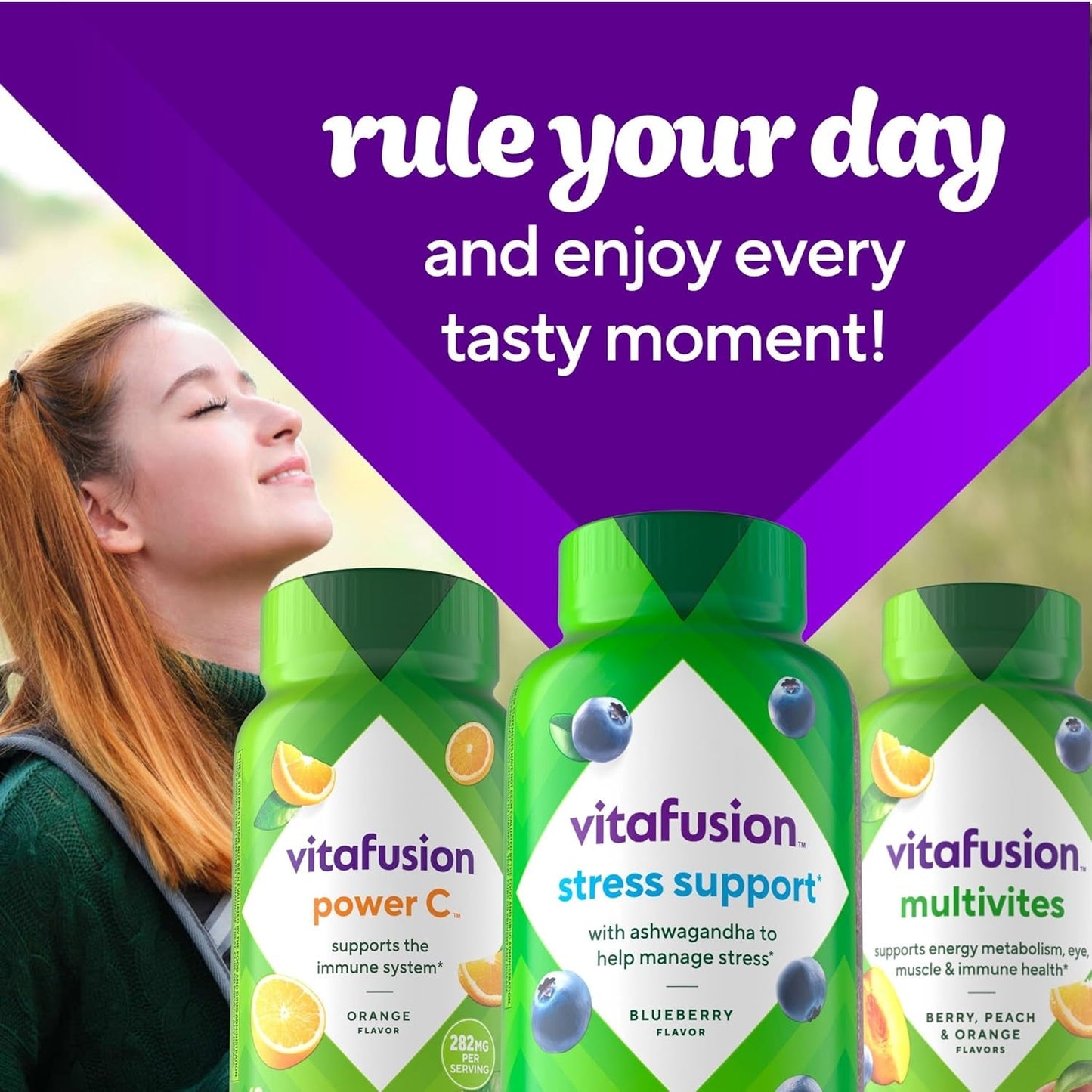 Vitafusion Ashwagandha Gummies –Clinically Shown Adaptogen Sensoril Ashwagandha 125Mg– Help Manage Stress 60 Count