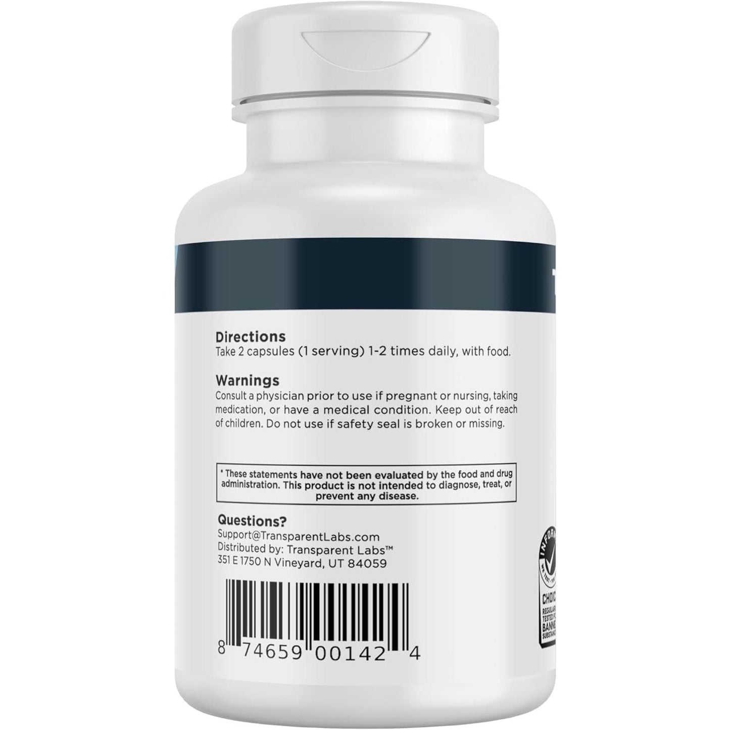Transparent Labs Vitality Testosterone Booster with Ashwagandha KSM-66, Primavie Shilajit Extract, & DIM - 60 Count