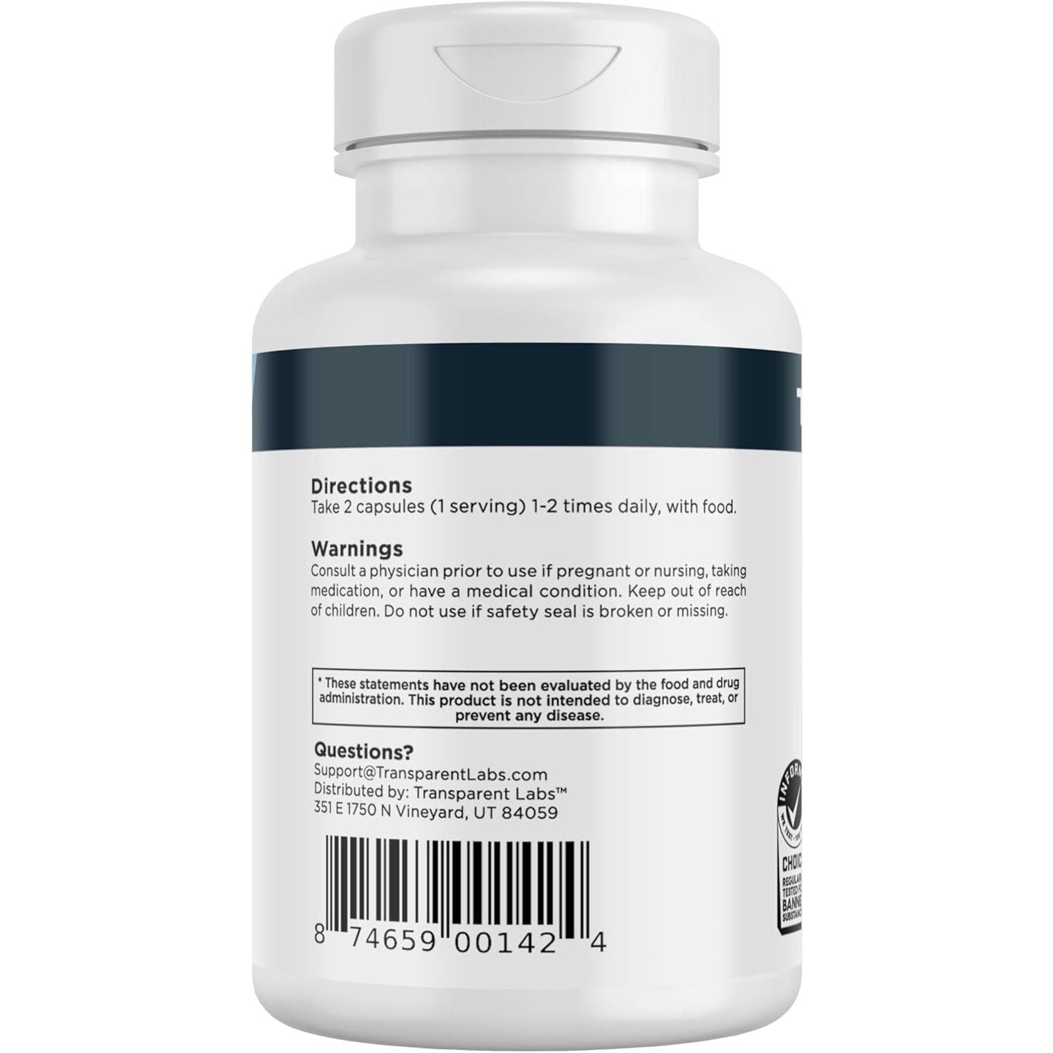 Transparent Labs Vitality Testosterone Booster with Ashwagandha KSM-66, Primavie Shilajit Extract, & DIM - 60 Count