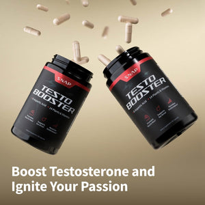 Snap Testosterone Booster for Men - Promotes Muscle Growth, Enhancing Natural Energy, Stamina and Strength 60 Capsules
