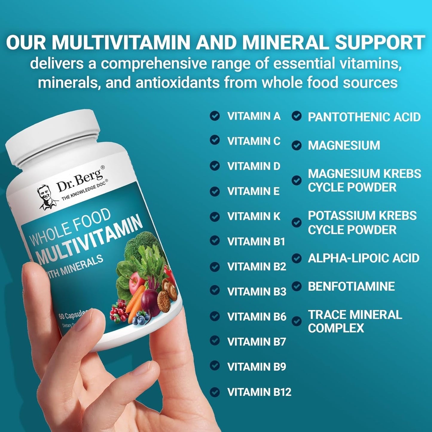 Dr. Berg Whole Food Multivitamin with Minerals - 60 Capsules