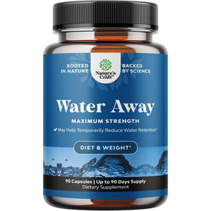 Natures Craft Water Away Pills Maximum Strength for Fast Acting Bloating Relief - 90 Servings