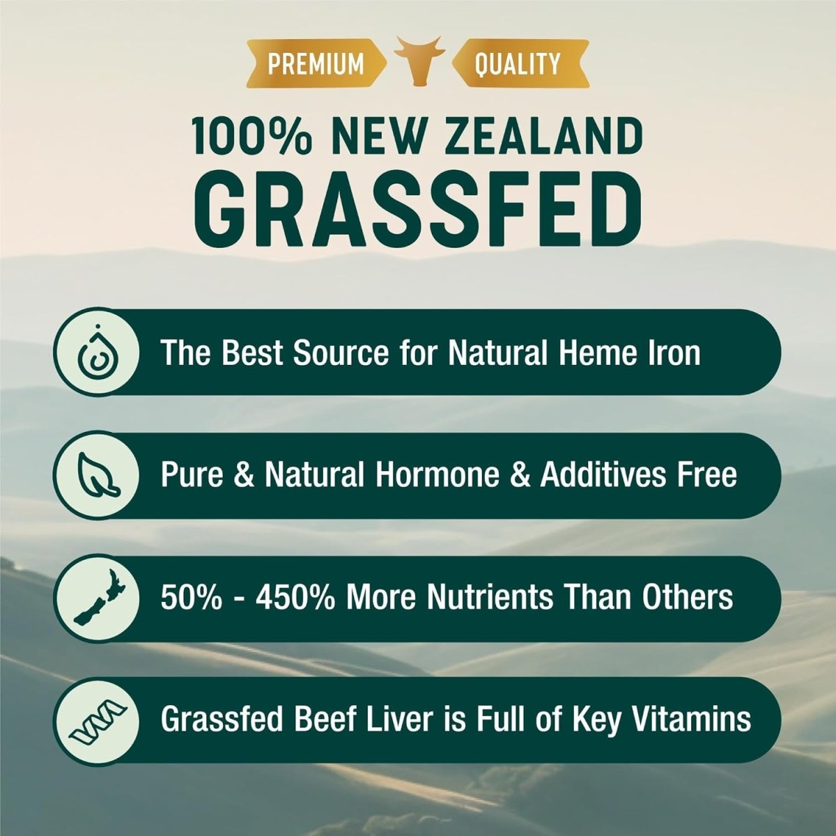 Beef Liver Capsules. 100% Grass Fed New Zealand Beef Liver 200 Capsules (3,000Mg Serving) - Suppviv