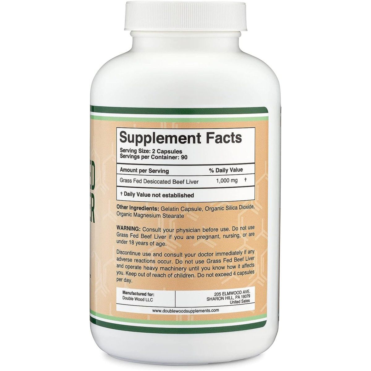 Beef Liver Capsules 1000Mg of Grass Fed 180 Capsules - Suppviv