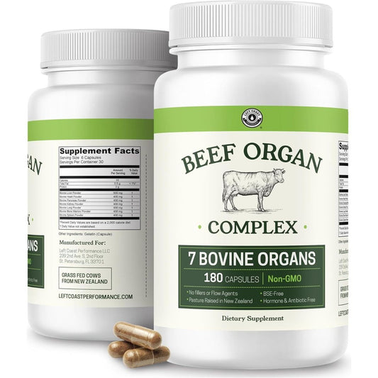 Beef Organ Supplement Grass Fed - 7 Beef Organs Complex from New Zealand - Suppviv