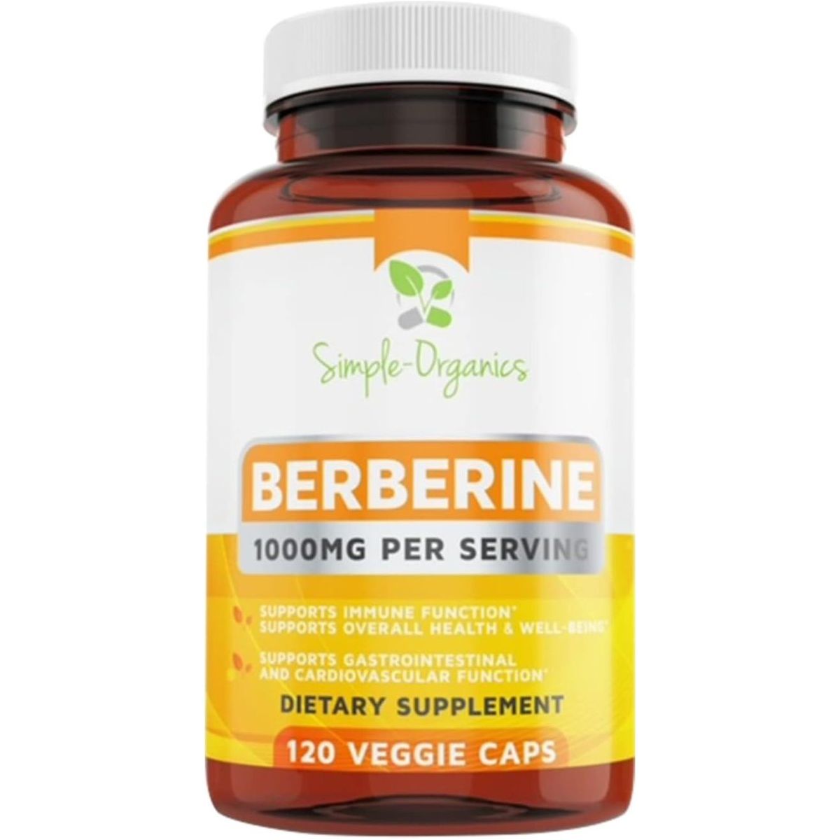 Berberine 500Mg Supports Healthy Immune Function, Anti - Oxidant 120 Capsules (1000Mg per Serving) - Suppviv