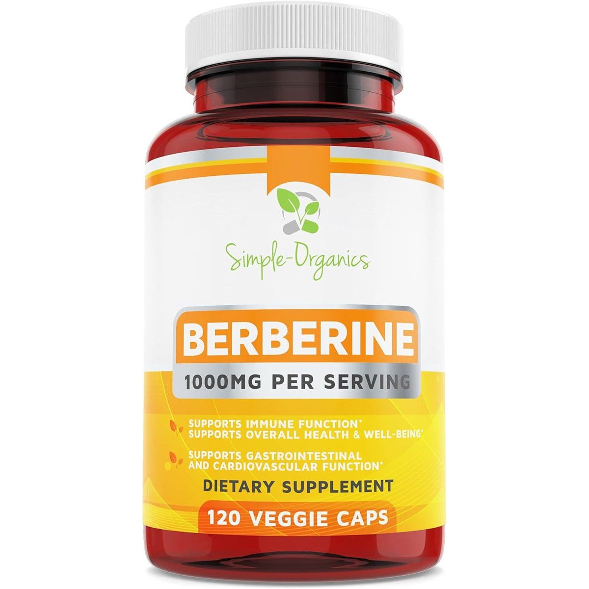 Berberine 500Mg Supports Healthy Immune Function, Anti - Oxidant 120 Capsules (1000Mg per Serving) - Suppviv