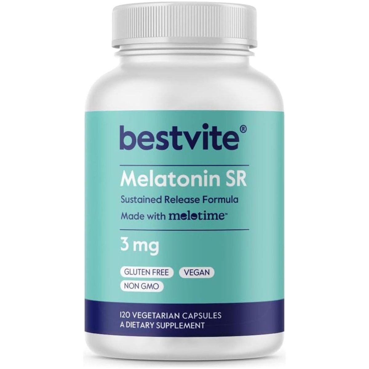 BESTVITE Melatonin SR 3Mg - Extended Release Melatonin (120 Capsules) - Suppviv