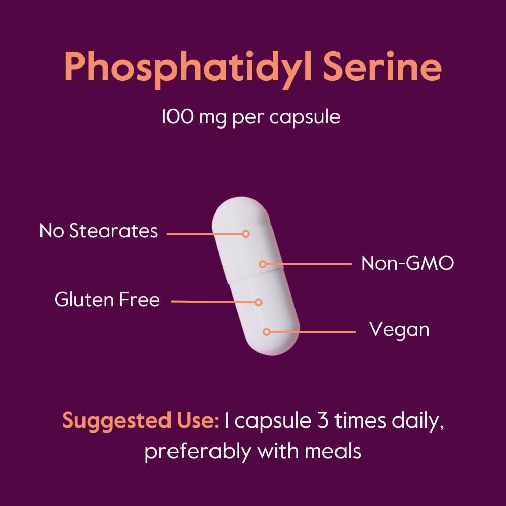 BESTVITE Phosphatidylserine 100Mg per Capsule (120 Vegetarian Capsules) with Sharp - Ps® Green - Suppviv
