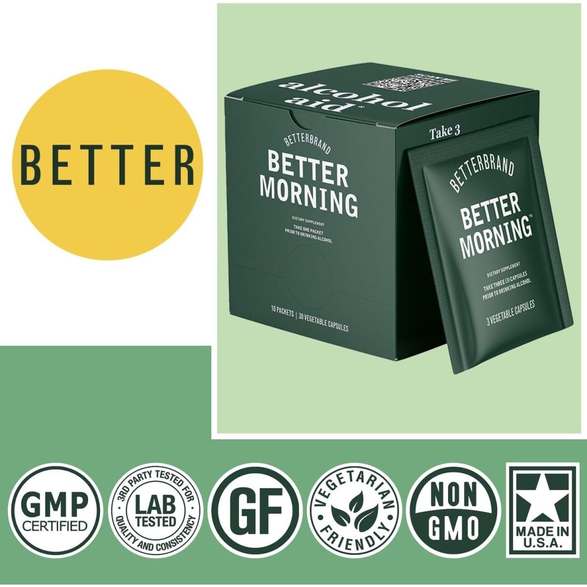 Betterbrand Bettermorning All - Natural Ingredients (10X Single Serving Packets) - Suppviv