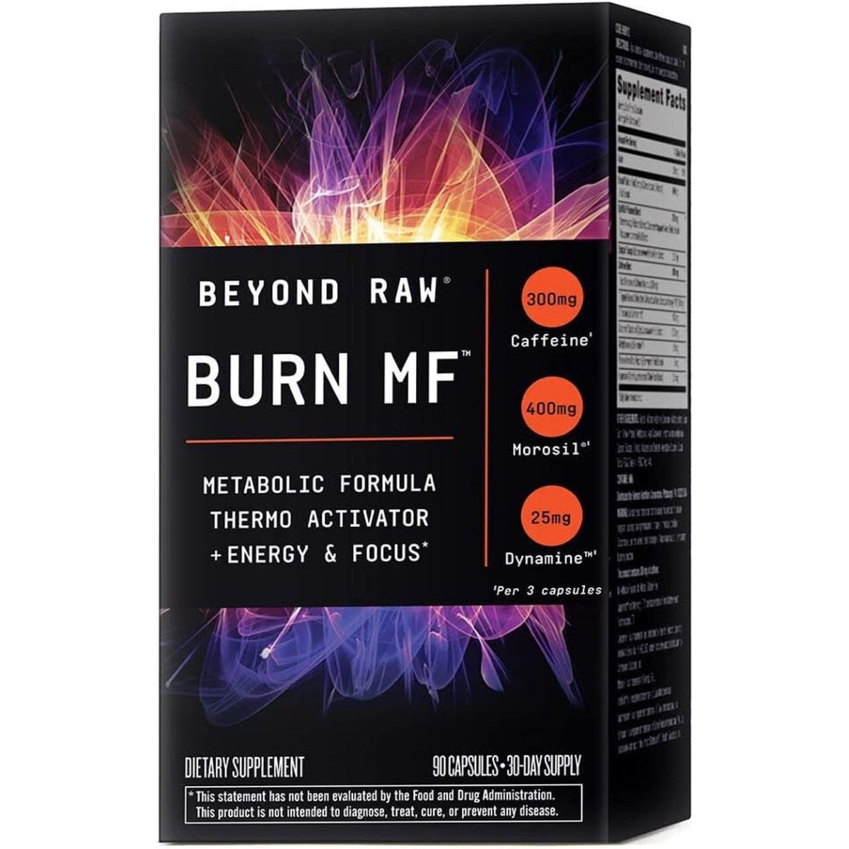 BEYOND RAW Burn MF | Metabolic Formula, Thermo Activator, Supports Energy and Focus | 90 Count - Suppviv