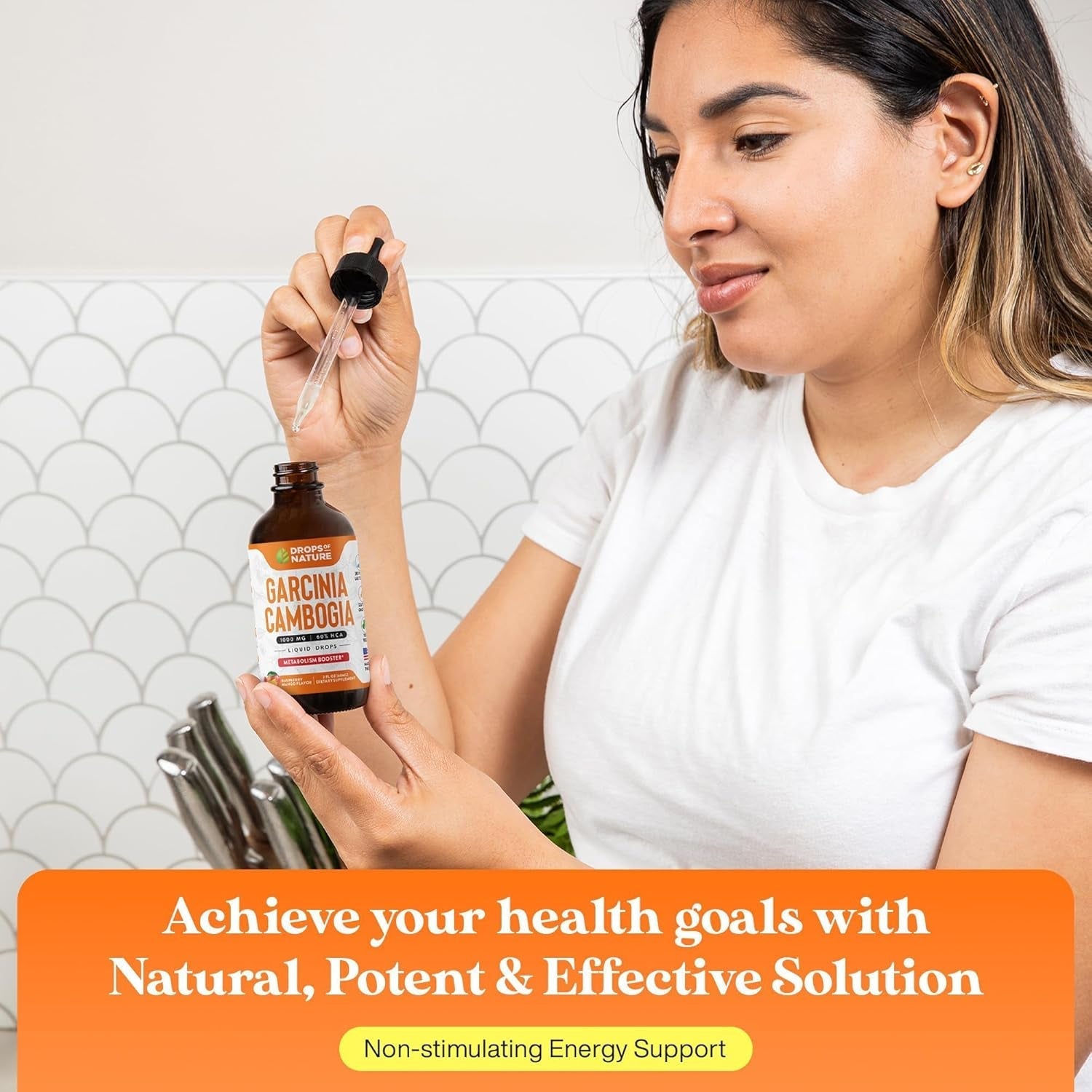 Garcinia Cambogia - Appetite Suppressant for Weight Loss - 2 Fl. Oz. Natural Raspberry Mango