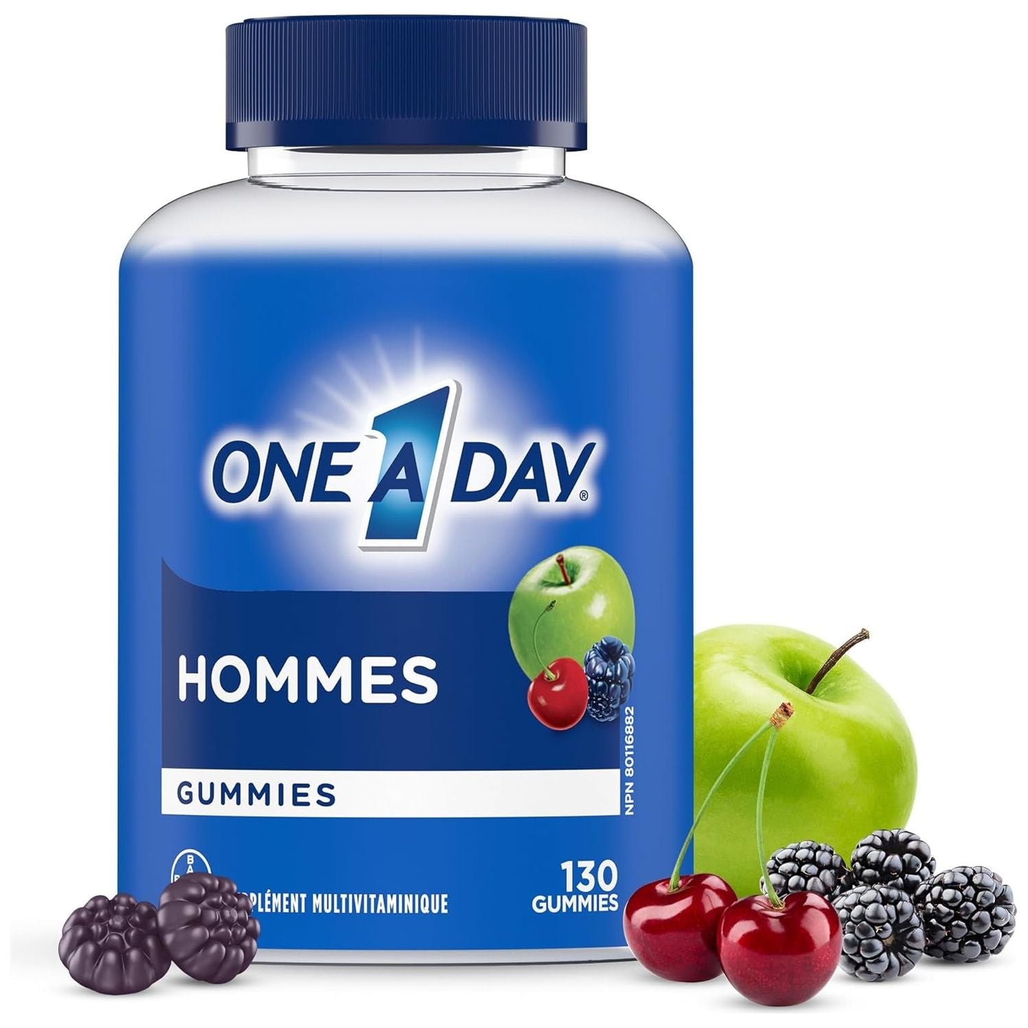 One a Day Men'S Multivitamin Gummies - Daily Gummy Vitamins for Men with Vitamin A, C, D, Zinc for Immune and Bone Health, Biotin for Energy Metabolism, Vitamin E, Selenium Antioxidants, 130 Gummies