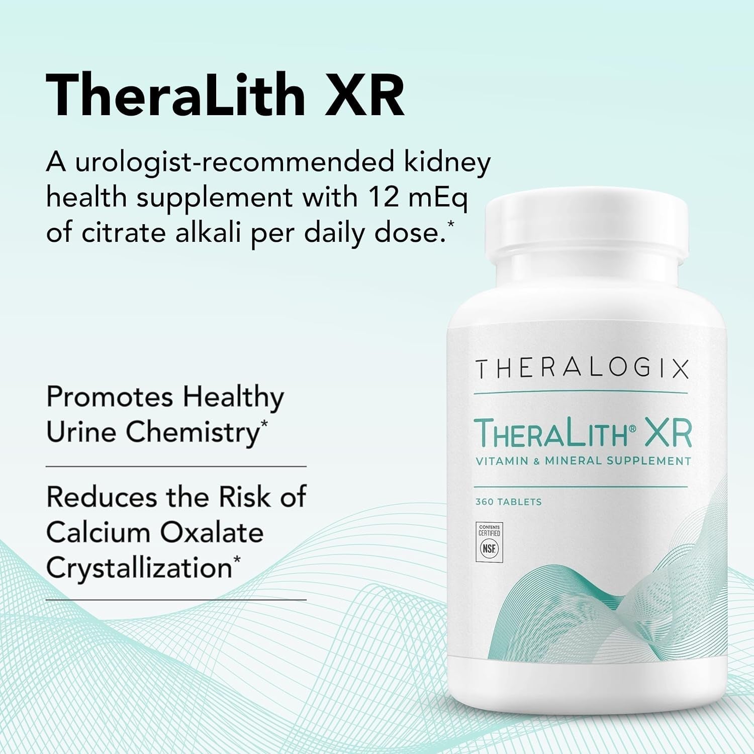 Theralogix Theralith XR Vitamin & Mineral Supplement - Supports Healthy Urine Chemistry 360 Tablets