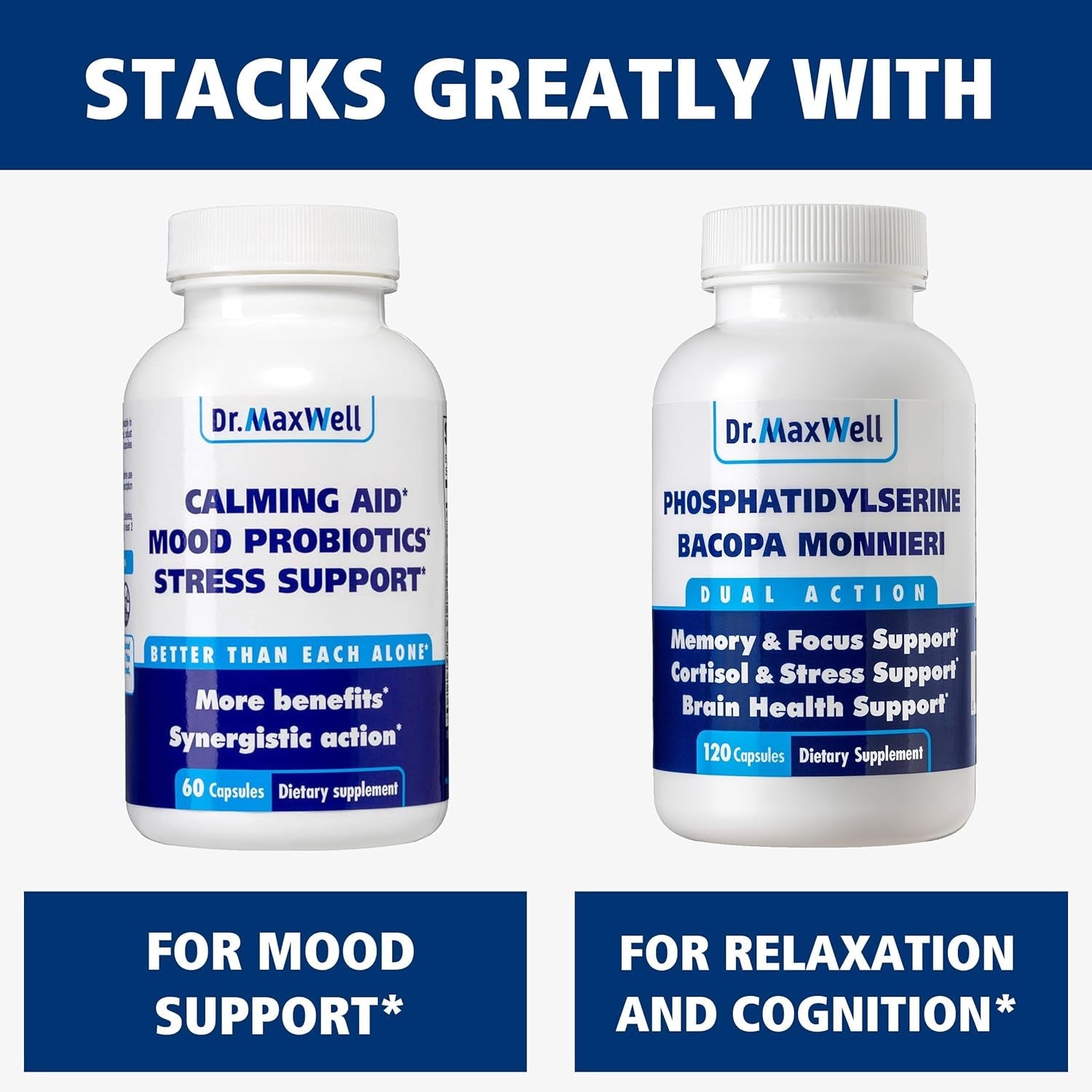 Serotonin and Dopamine Supplements - Helps Maintain Normal Neurotransmitter Levels 60 Capsules