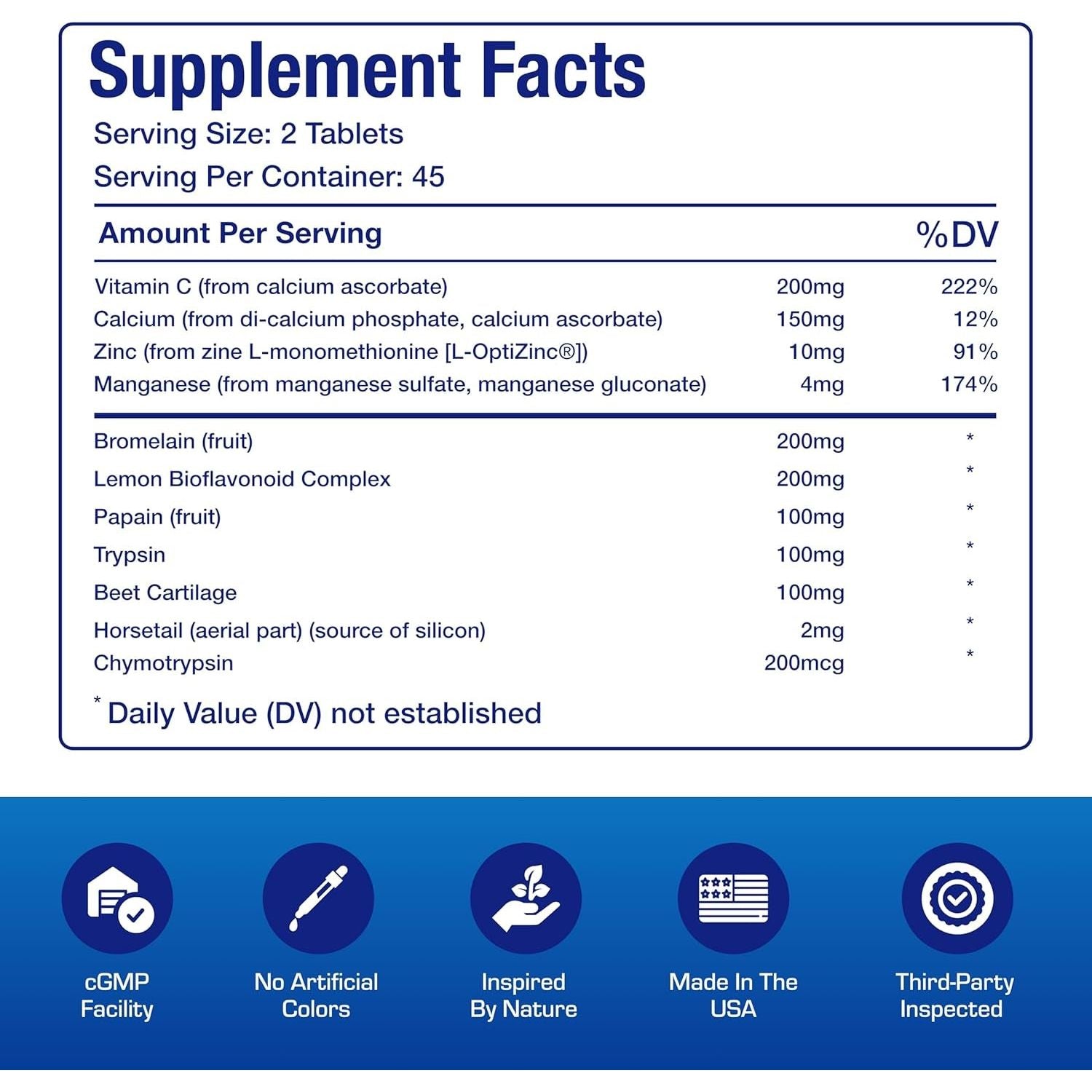 Cartilage Ligament and Tendon Supplement for Enhanced Comfort &  Mobility Zymain 90 Support