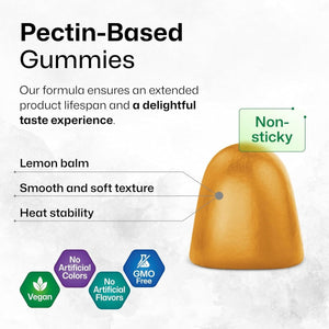 BIO KRAUTER Lemon Balm Gummies - 1500 Mg Strength - 60 Vegan Chews - Suppviv
