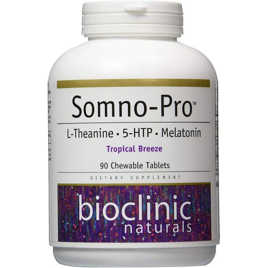 Bioclinic Naturals Somno - Pro L - Theanine - 5 - HTP - Melatonin Tropical Breeze 90 Tablets - Suppviv