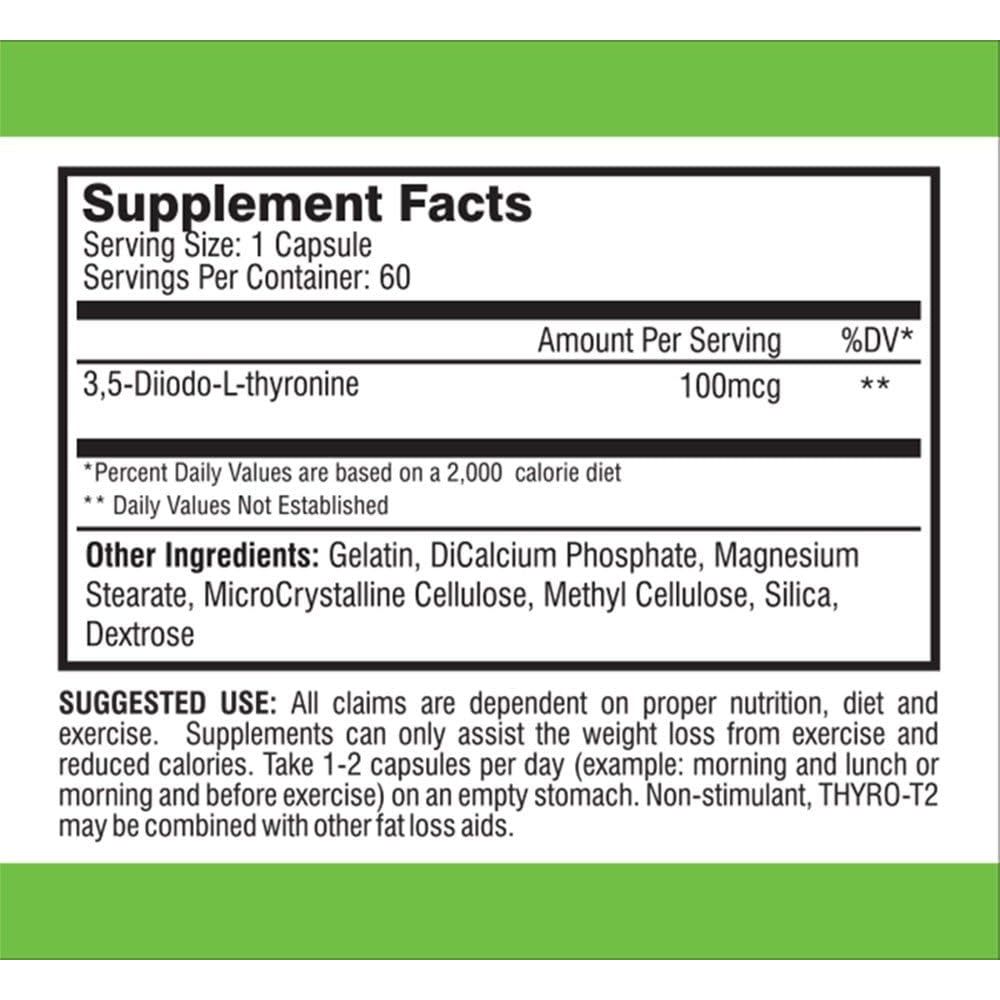 Biocor Nutrition Thyro - T2 Thyroid Hormone Fat Burner Supplement 60 Capsules - Suppviv