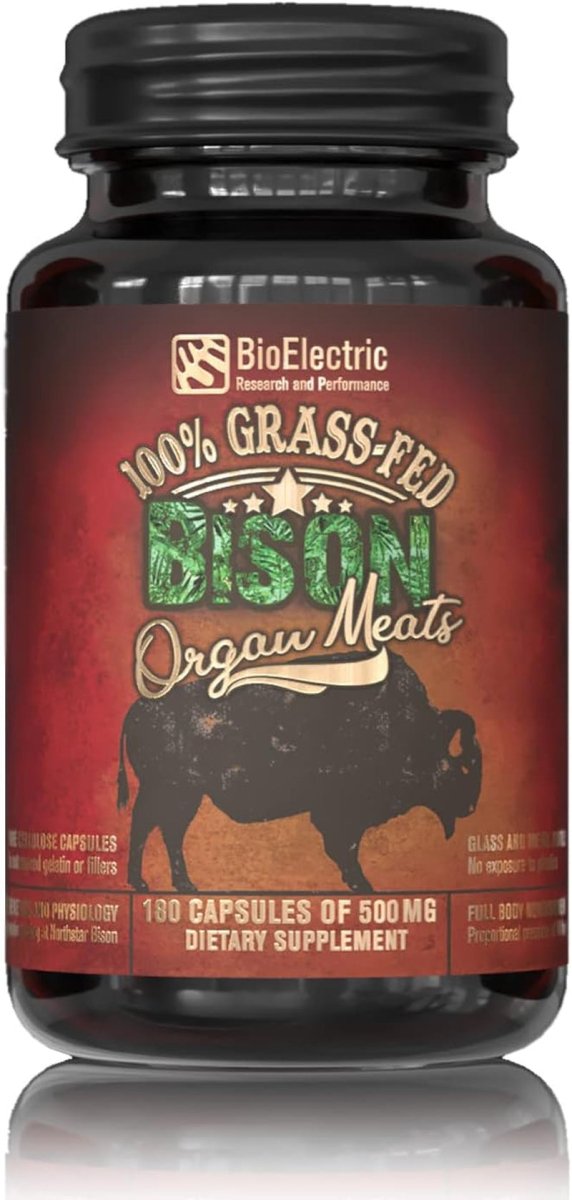 Bioelectric Potential 100% Grass - Fed Freeze - Dried Bison Organ Supplement - Suppviv