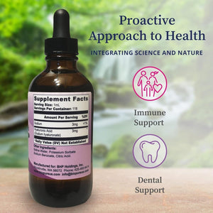 Biopure Hyaluronic Acid Liquid Solution – for Oral & Topical Use to Benefit Joint Lubrication and Skin Hydration, Elasticity – 4 Fl Oz - Suppviv