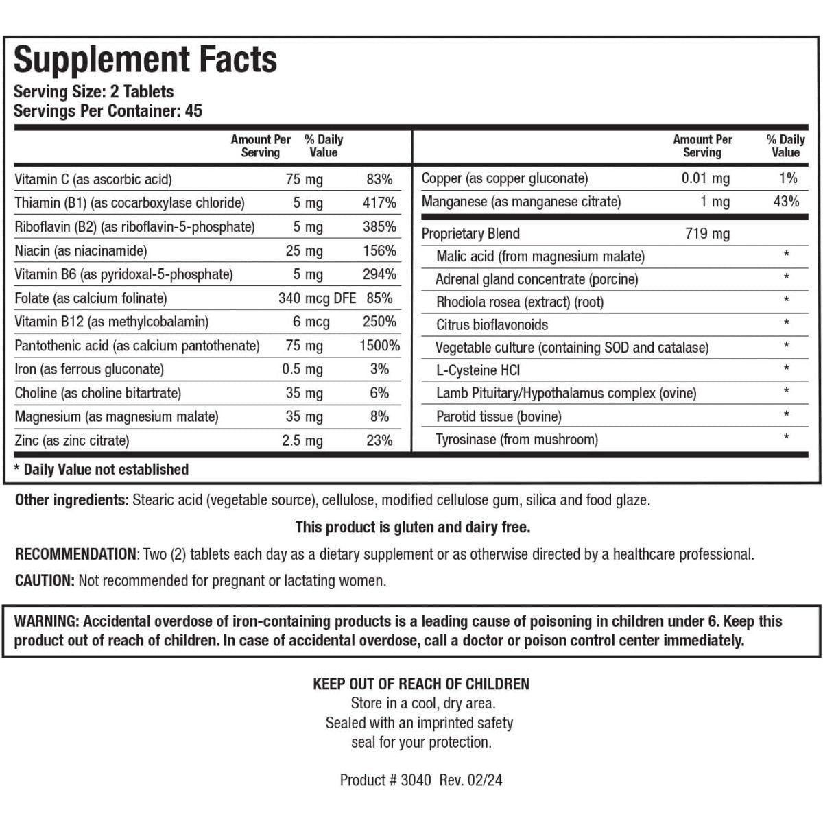Biotics Research Adb5 - Plus Support Healthy Adrenal Gland Function, 90 Tablets - Suppviv
