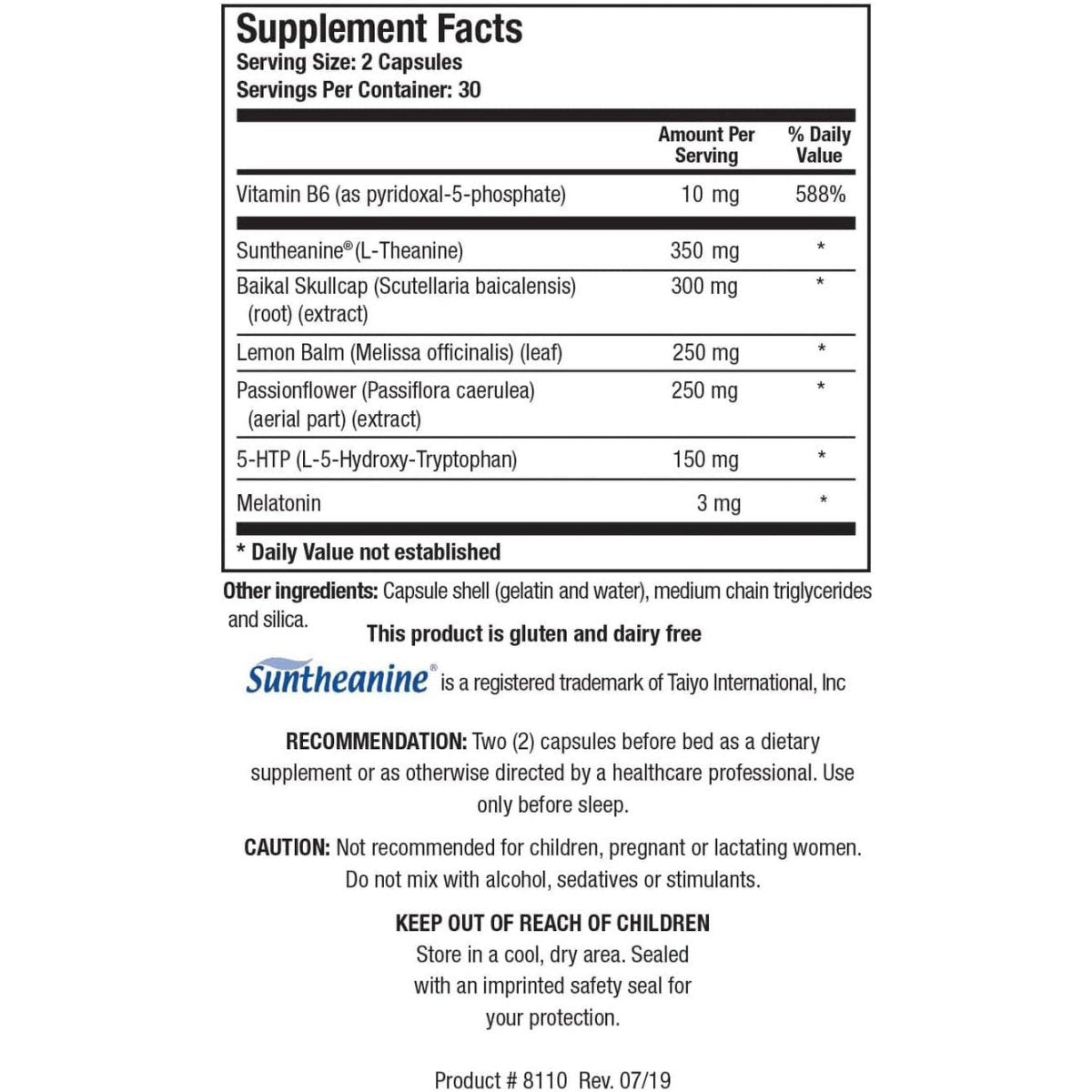 Biotics Research Alpha Thetaultra PM L Theanine, Passionflower, Lemon Balm, Supports GABA, Serotonin 60 Capsules - Suppviv