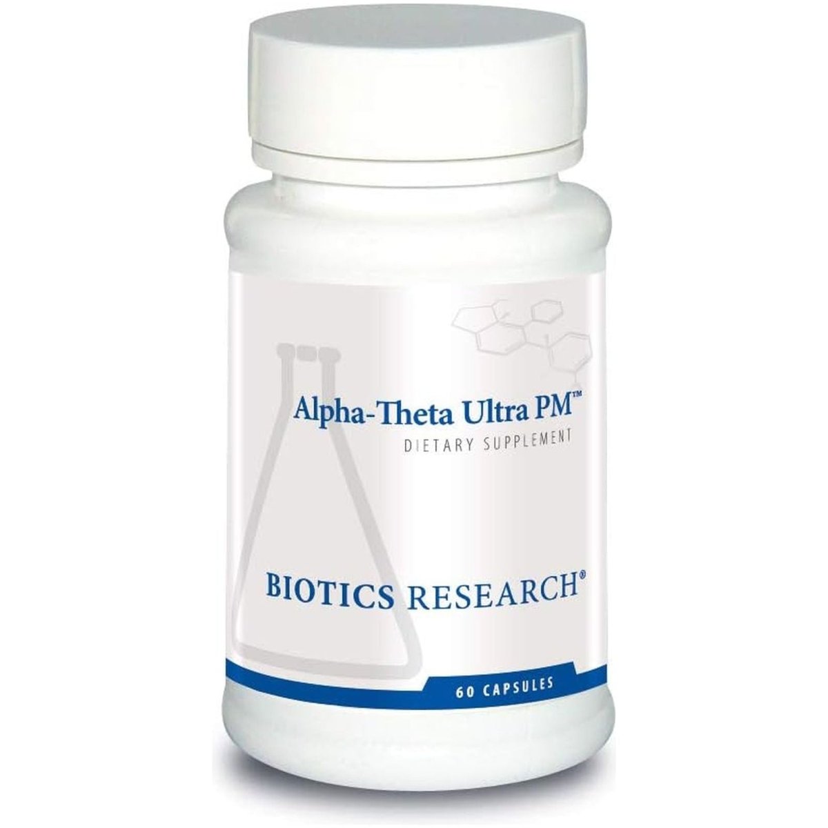 Biotics Research Alpha Thetaultra PM L Theanine, Passionflower, Lemon Balm, Supports GABA, Serotonin 60 Capsules - Suppviv