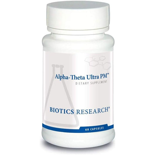 Biotics Research Alpha Thetaultra PM L Theanine, Passionflower, Lemon Balm, Supports GABA, Serotonin 60 Capsules - Suppviv