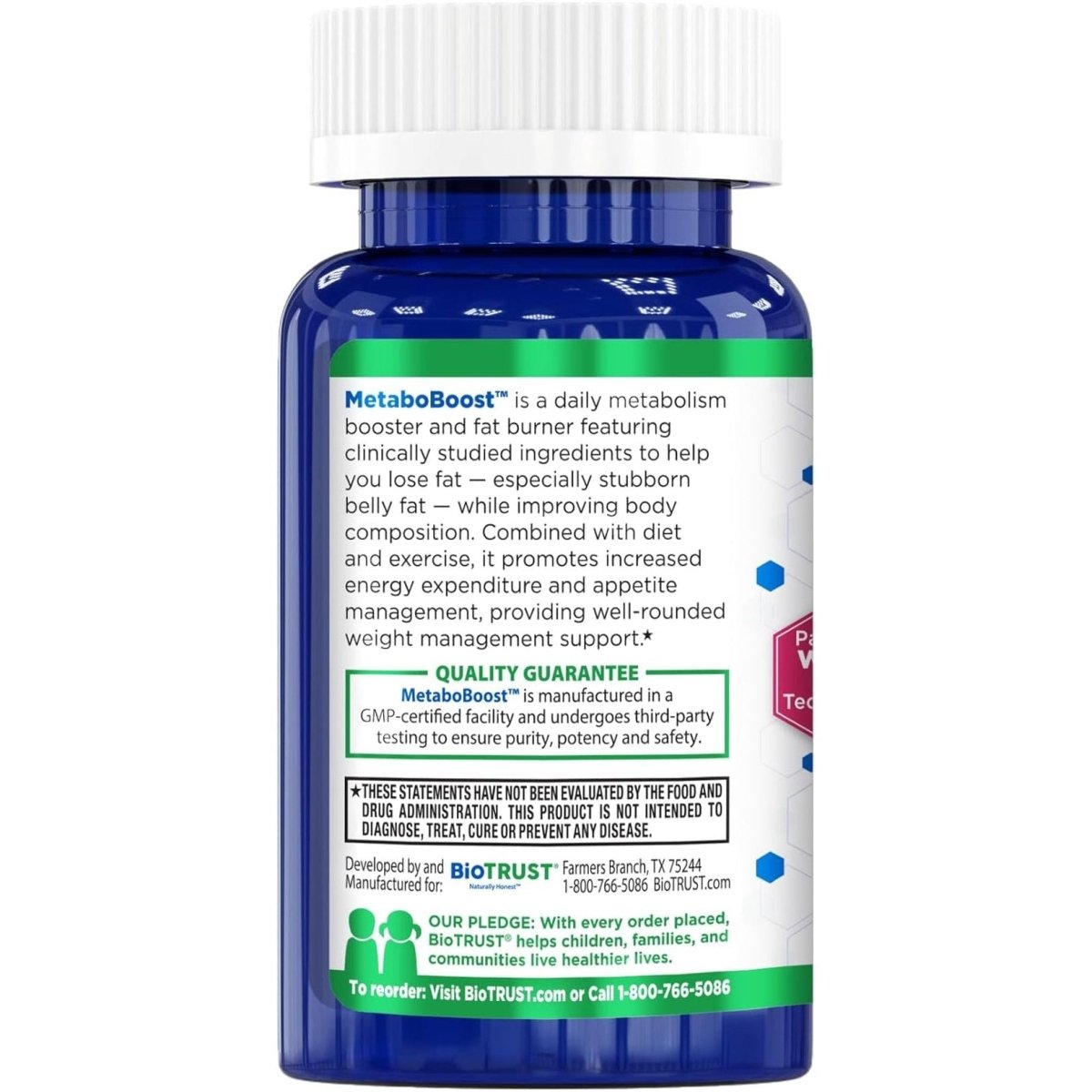Biotrust Metaboboost Weight Loss Supplement – Appetite Suppressant 60 Capsules - Suppviv