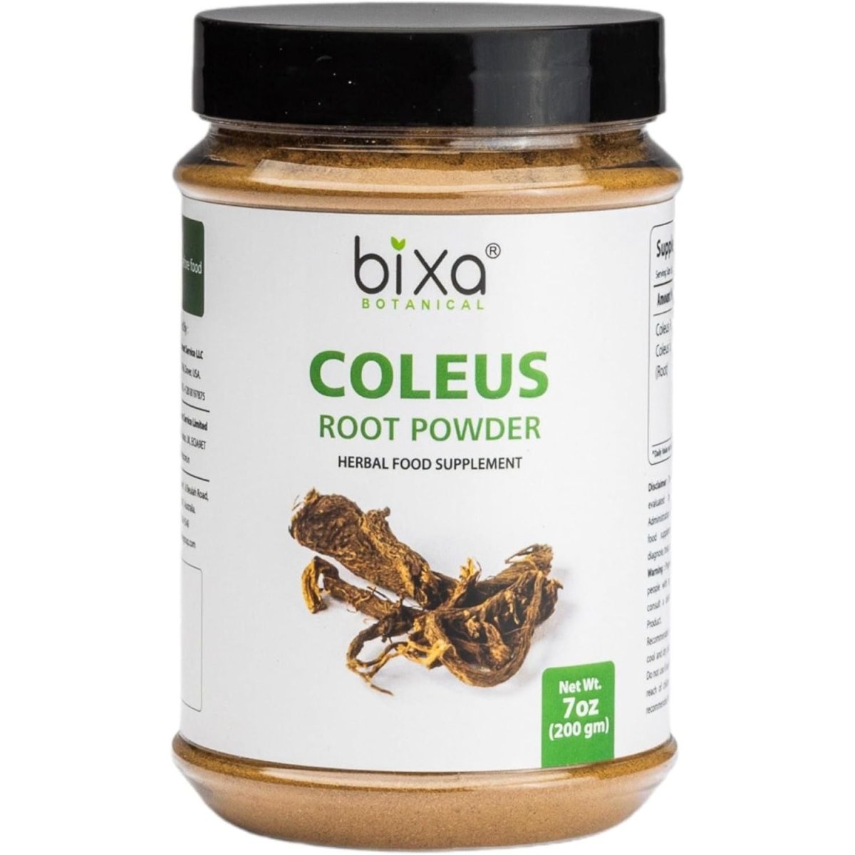 Bixa BOTANICAL Coleus Root Powder 7 Oz (200G) | Supports Metabolism & Weight Management - Suppviv