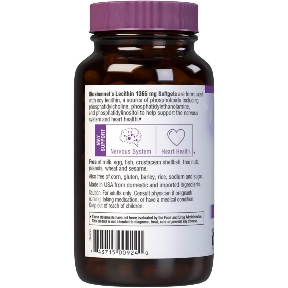 Bluebonnet Lecithin 1365Mg, 90 Count - Suppviv