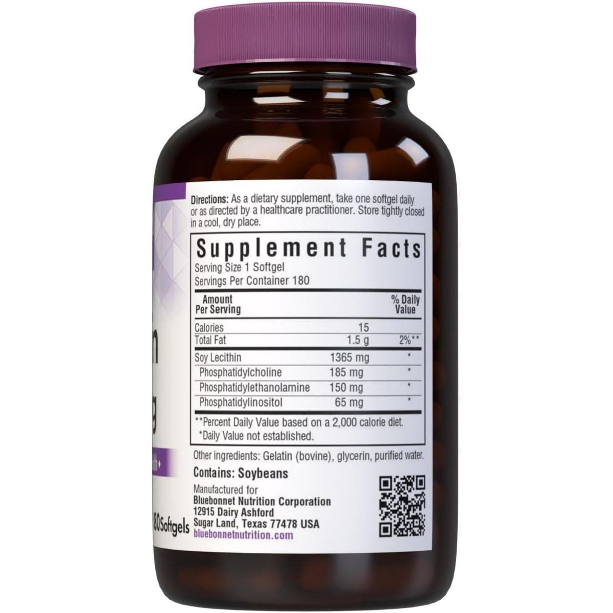 Bluebonnet Lecithin Supplement, 180 Count - Suppviv