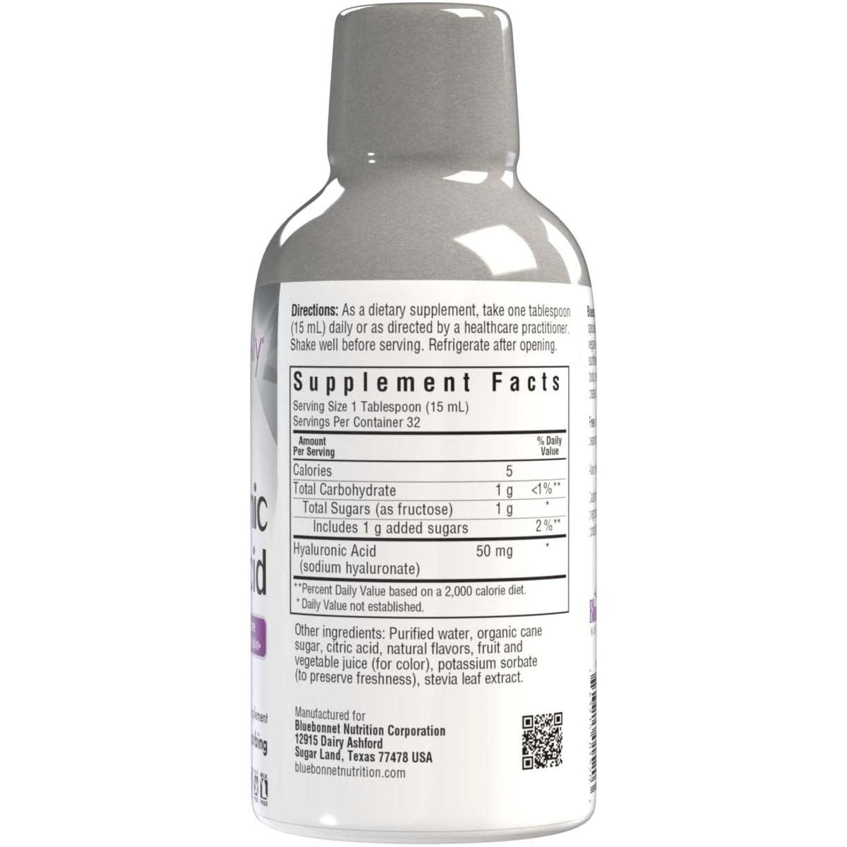 Bluebonnet Nutrition Beautiful Ally Liquid Hyaluronic Acid, Nurture Radiant Skin*, 16 Fl Oz, 32 Servings - Suppviv