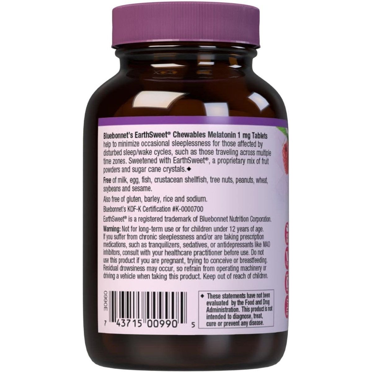 Bluebonnet Nutrition Earthsweet Melatonin 1 Mg - Suppviv