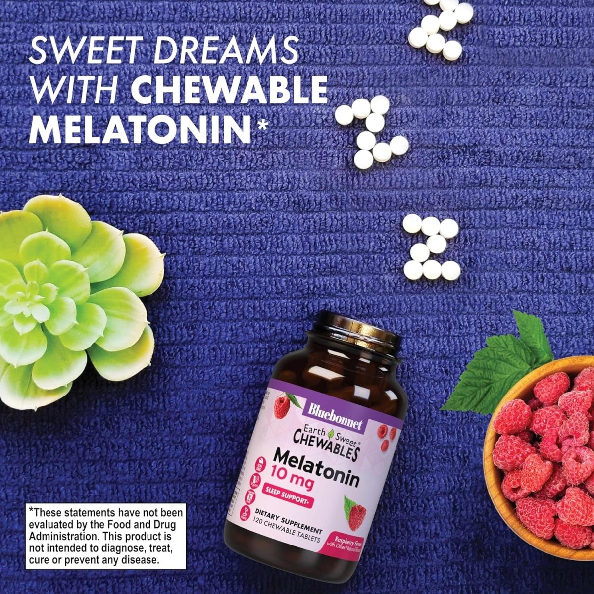 Bluebonnet Nutrition Earthsweet Melatonin 10 Mg - Sleep Aid 120 Tablets - Suppviv
