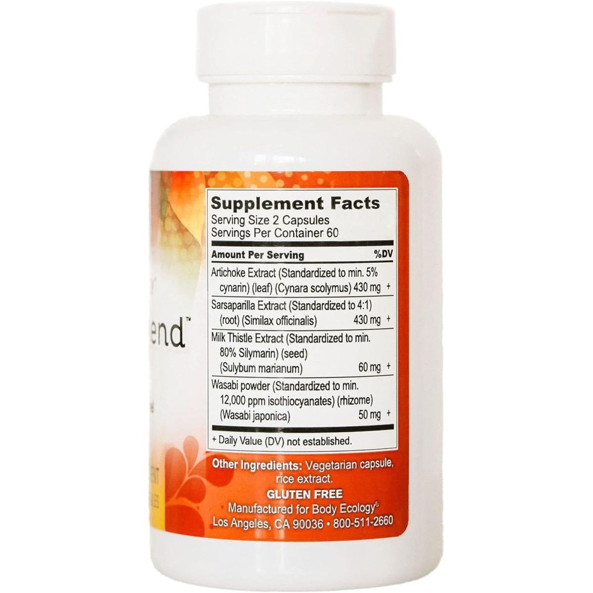 Body Ecology Livamend - Liver Supplement with Milk Thistle and Artichoke 120 Capsules - Suppviv