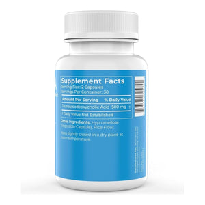 Bodybio Tudca Liver Support for Detox and Cleanse , Cognitive and Digestive Health 60 Ct 1 PACK - Suppviv